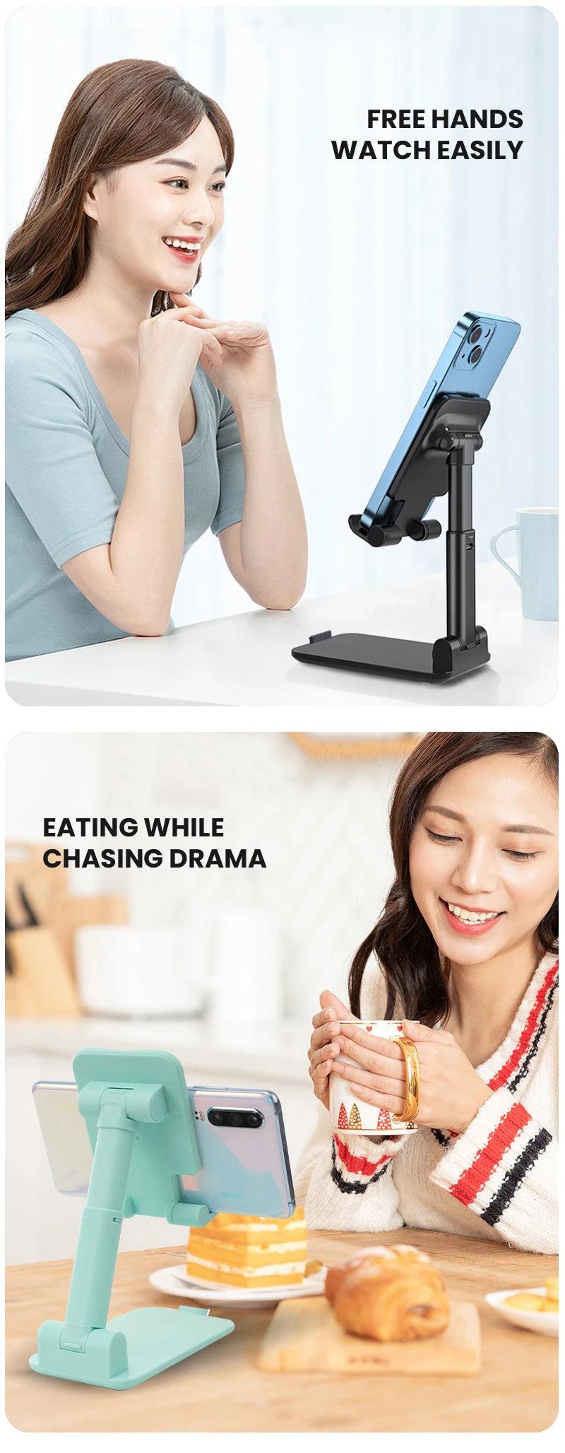 Desktop Phone Holder Stand Mobile Phone Support Adjustable Angle Height Cell Phone Stand Universal for All Smart Phones - Empire P.E