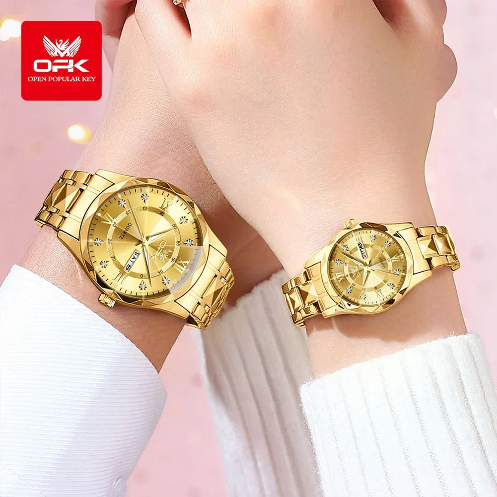 Couple Diamond Gold Watch - Empire P.E