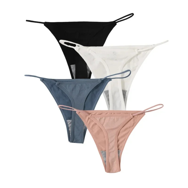 4Pcs/Set Women G-String Seamless Panties Underwear Sexy Lingerie - Empire P.E