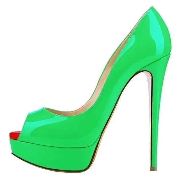 Women Pumps Sexy Platform Peep Toe 14cm - Empire P.E