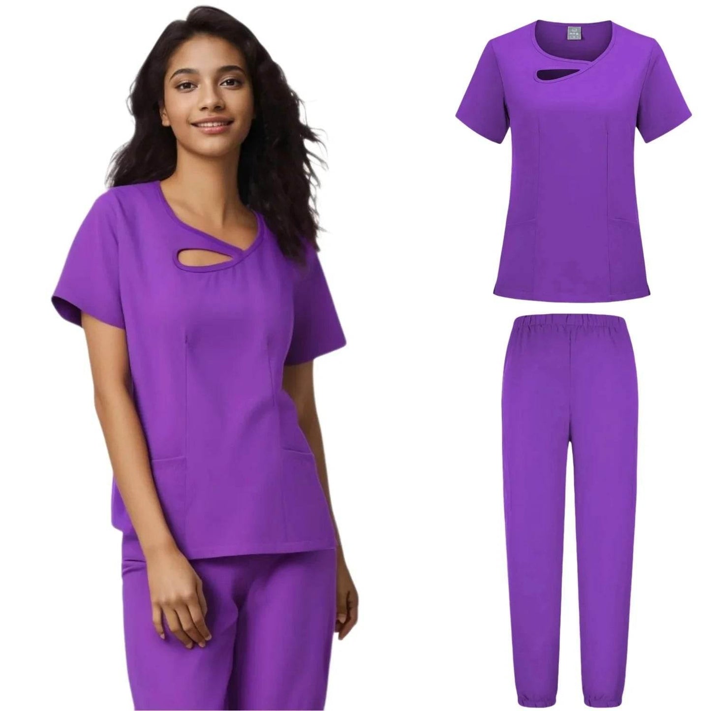 New Design Hospital Scrubs Set Nursing Spandex And Stretch Medical Uniforms Nurse Uniform Fit Scrubs Women Scrubs Sets - Empire P.E