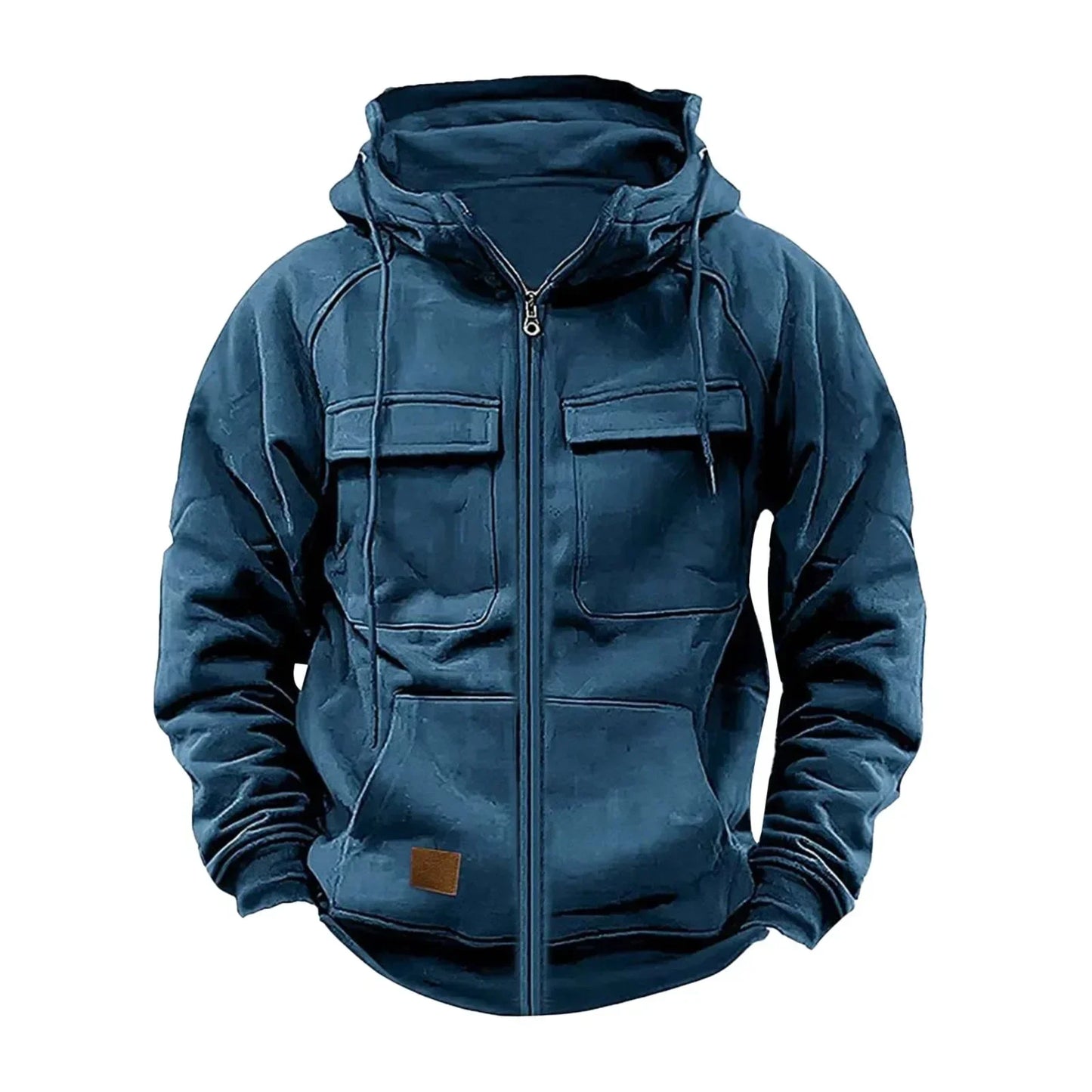 New Men's Hooded Solid Color Jacket - Empire P.E