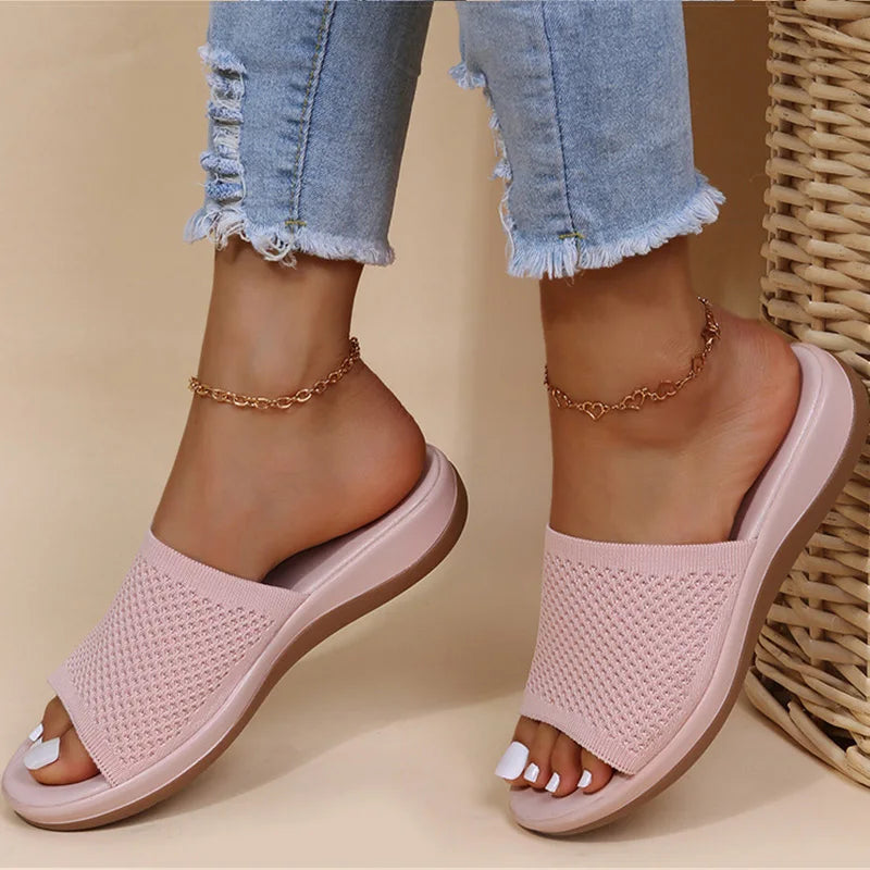 Women's Elastic Force Summer Flat Sandals