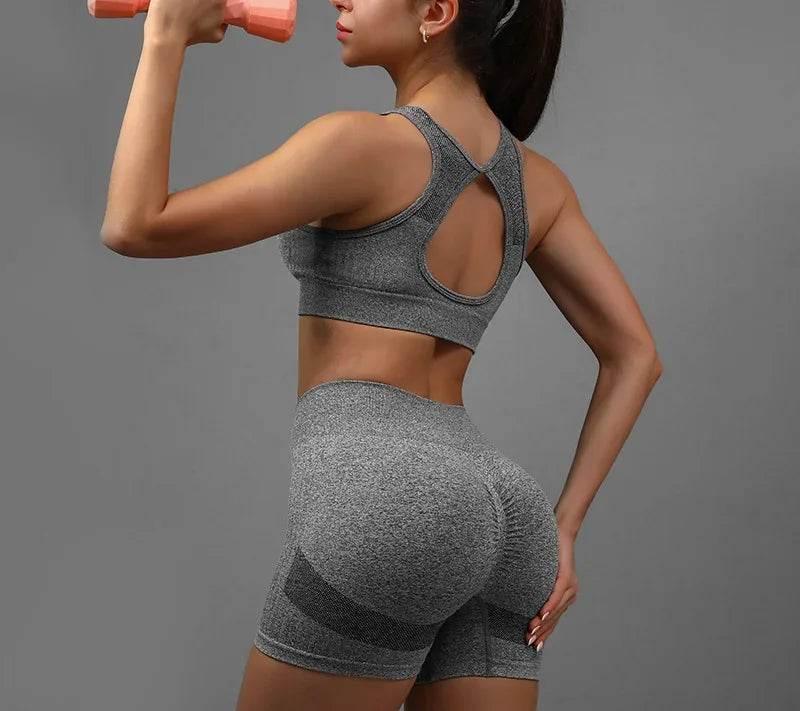 Yoga Suit Yoga Sports Underwear Women's Fitness Suit Vest Running Sports Yoga Shorts Set Yoga Set Workout Set - Empire P.E