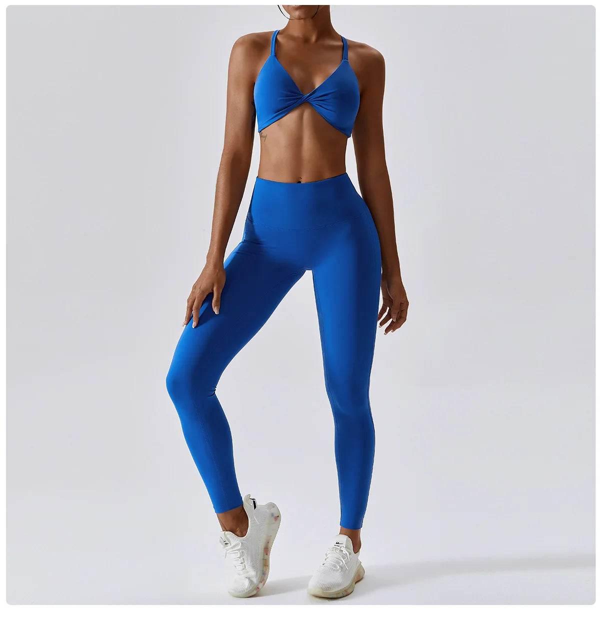 Yoga Set Women's Tracksuit Fitness Sports Set Workout Clothes For Women Gym Set Women Outfits Sports Bra Yoga Pants Yoga Suit - Empire P.E