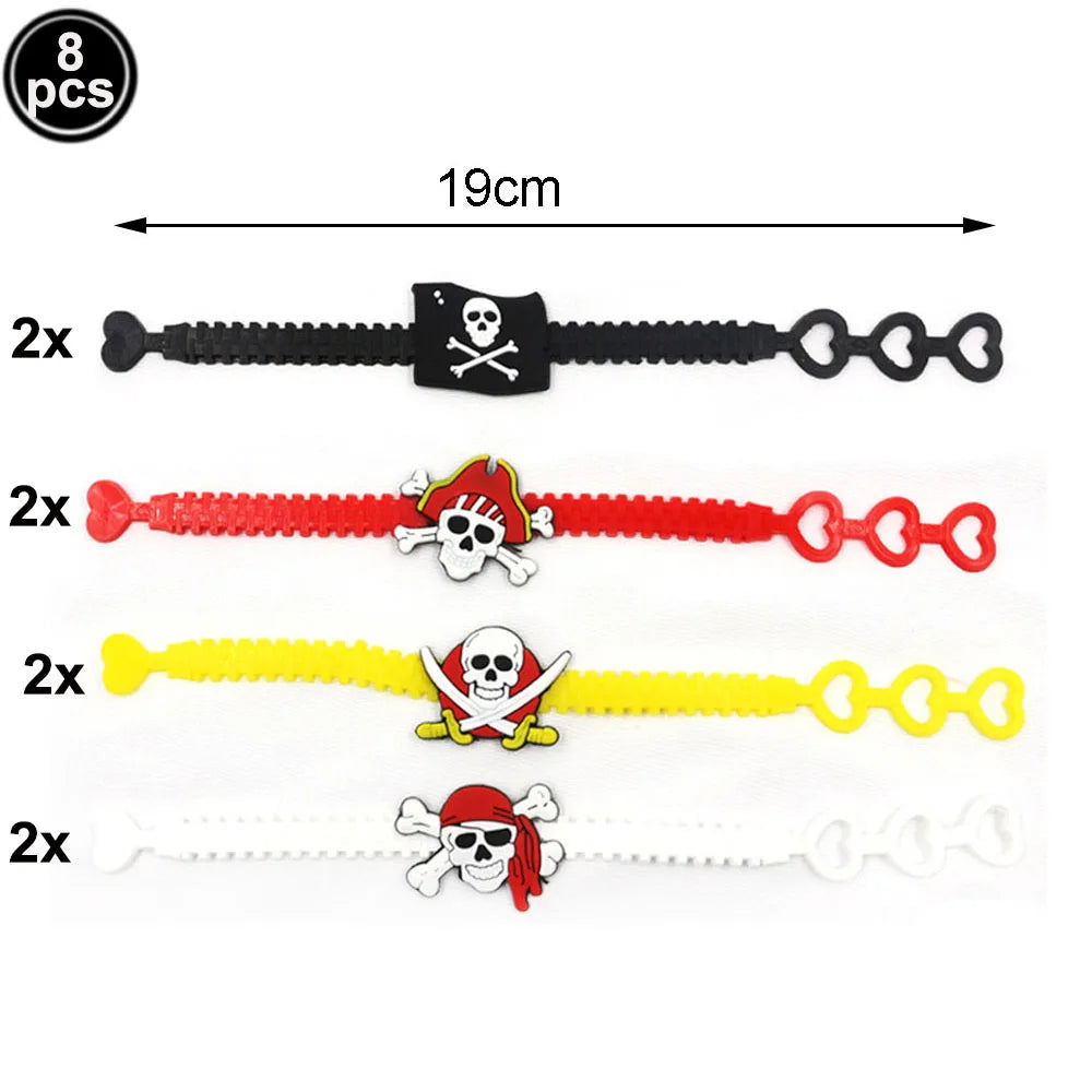 Pirate Party Decorations Dinner Plates Dessert Plates Cups Napkins Pirate Birthday Party Supplies for Kids Boys and Girls Party - Empire P.E