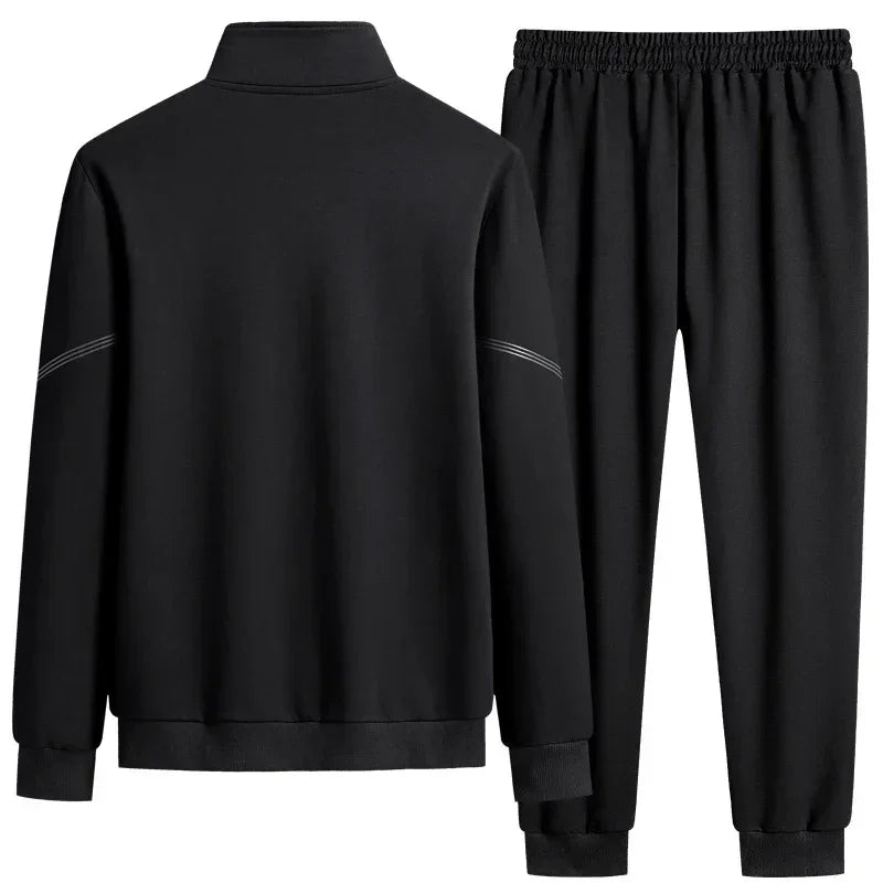 Men's Casual Solid Color Tracksuit Set