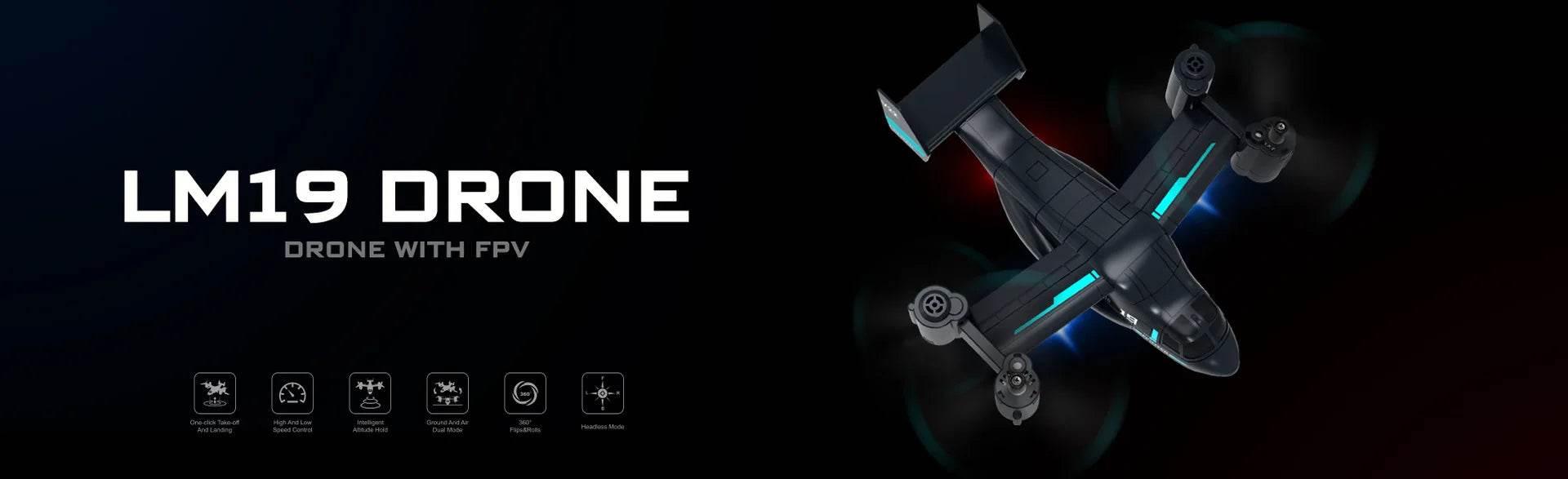 480P Remote Control Helicopter Drone Fighter Uav Land Air Mode Aircraft Brushless Motor Rc Aircraft for Children Kids Plane Toys - Empire P.E