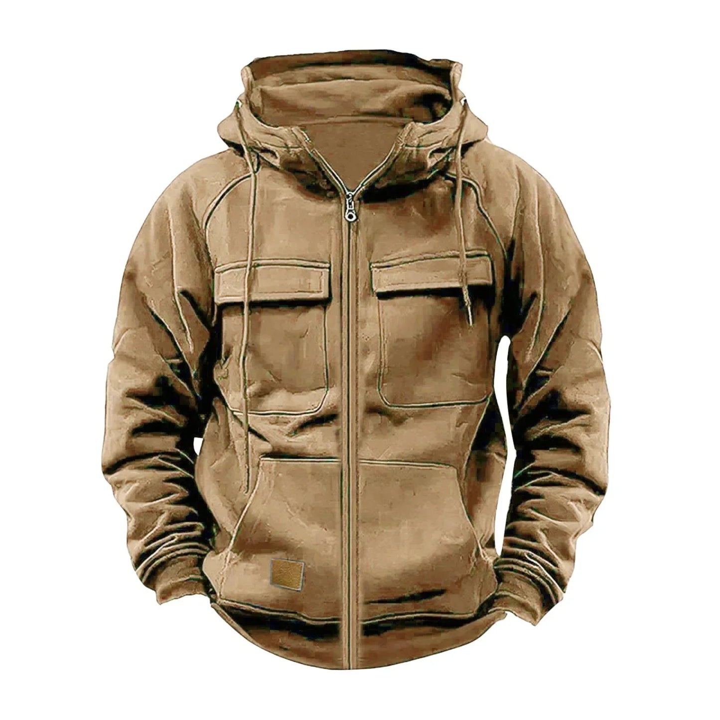 New Men's Hooded Solid Color Jacket - Empire P.E