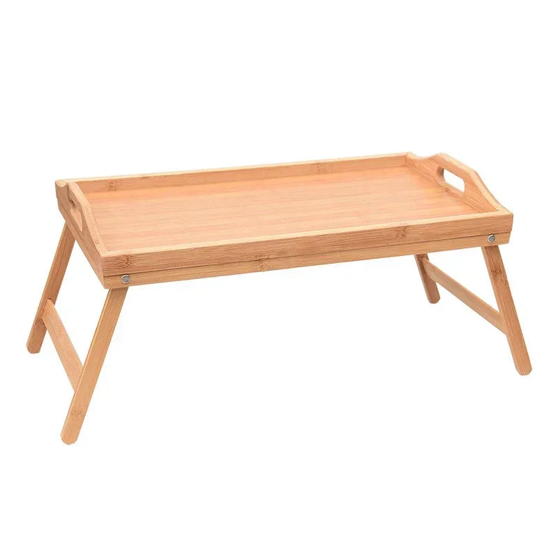 Bamboo Bed Tray Table with Folding Legs Handle - Empire P.E