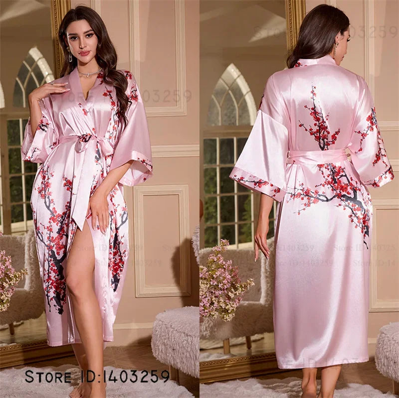 Female Long Robe Loungewear Elegant - Empire P.E
