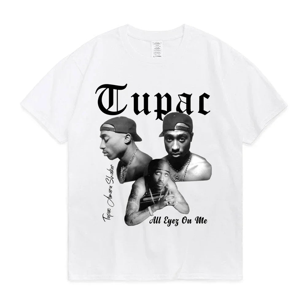 Women Graphic Cartoon Rapper Tupac 2pac Print T Shirt - Empire P.E