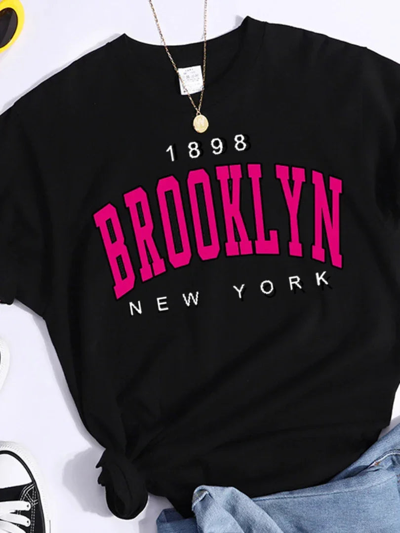 2024 New Summer Women T Shirt 1898 Brooklyn New York - Empire P.E