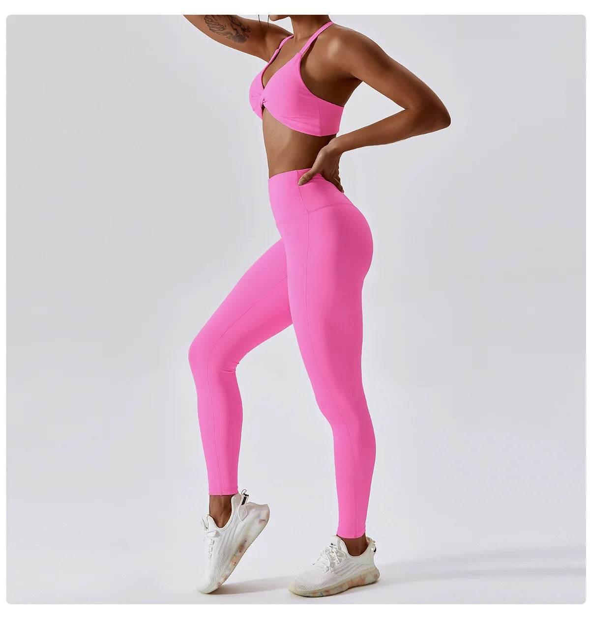 Yoga Set Women's Tracksuit Fitness Sports Set Workout Clothes For Women Gym Set Women Outfits Sports Bra Yoga Pants Yoga Suit - Empire P.E