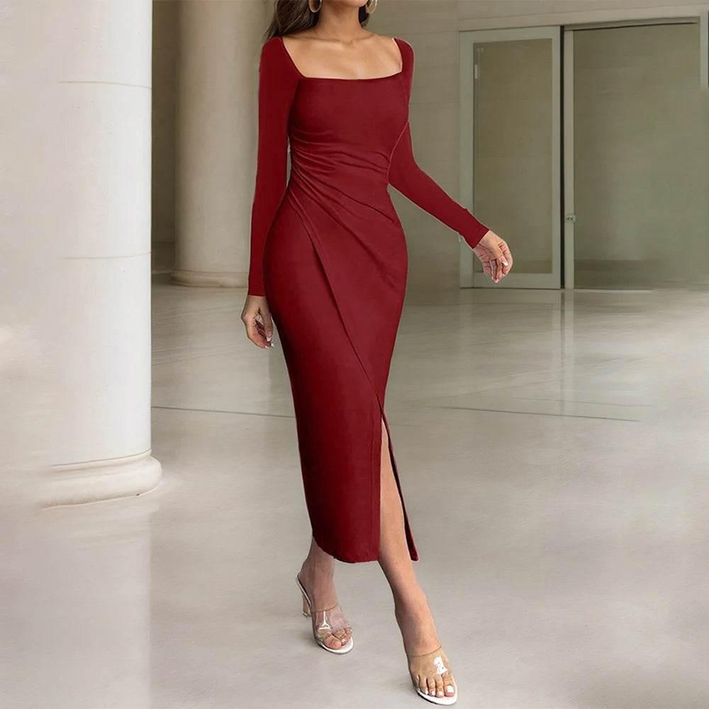 Black Elegant Women Dress 2025 Spring Bodycon Korean Fashion Party Slim Fit Formal Occas Dress Vestidos Sexy Femal Clothing M XL - Empire P.E