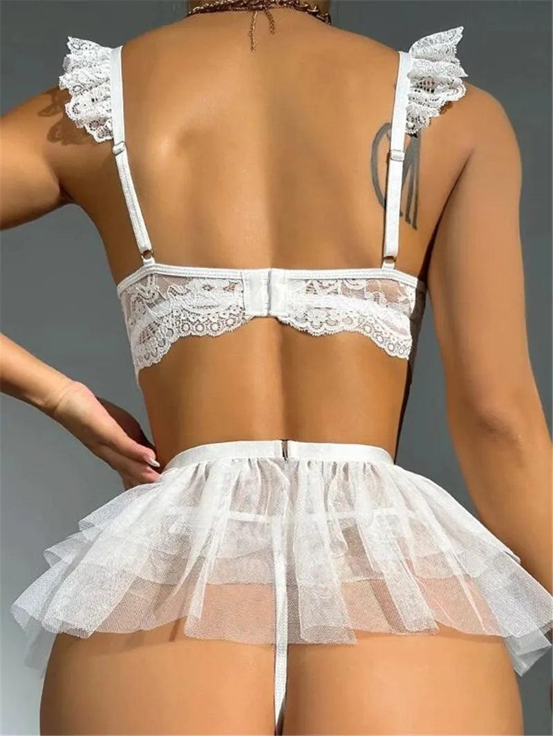 Hot Bra Set See Through Sexy Lingerie Outfit - Empire P.E