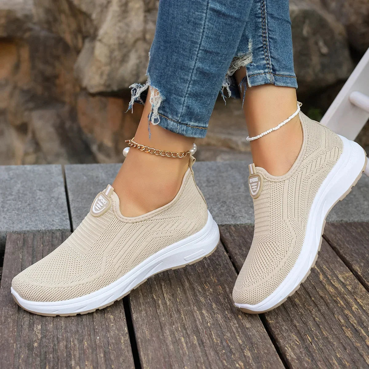 2025 New Spring /Autumn Knitted Breathable Casual Sports Shoes - Empire P.E