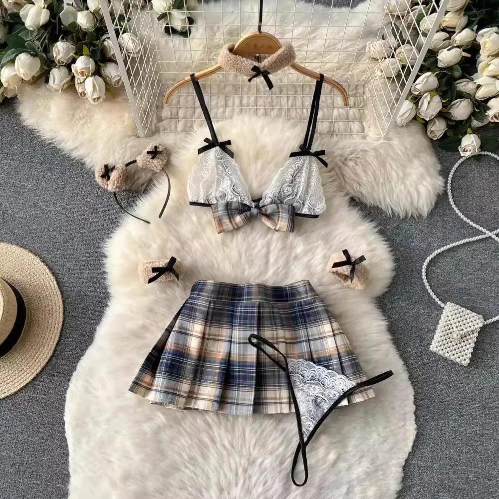 Hollow Out Cosplay Lingerie Lace Backless Jumpsuit - Empire P.E