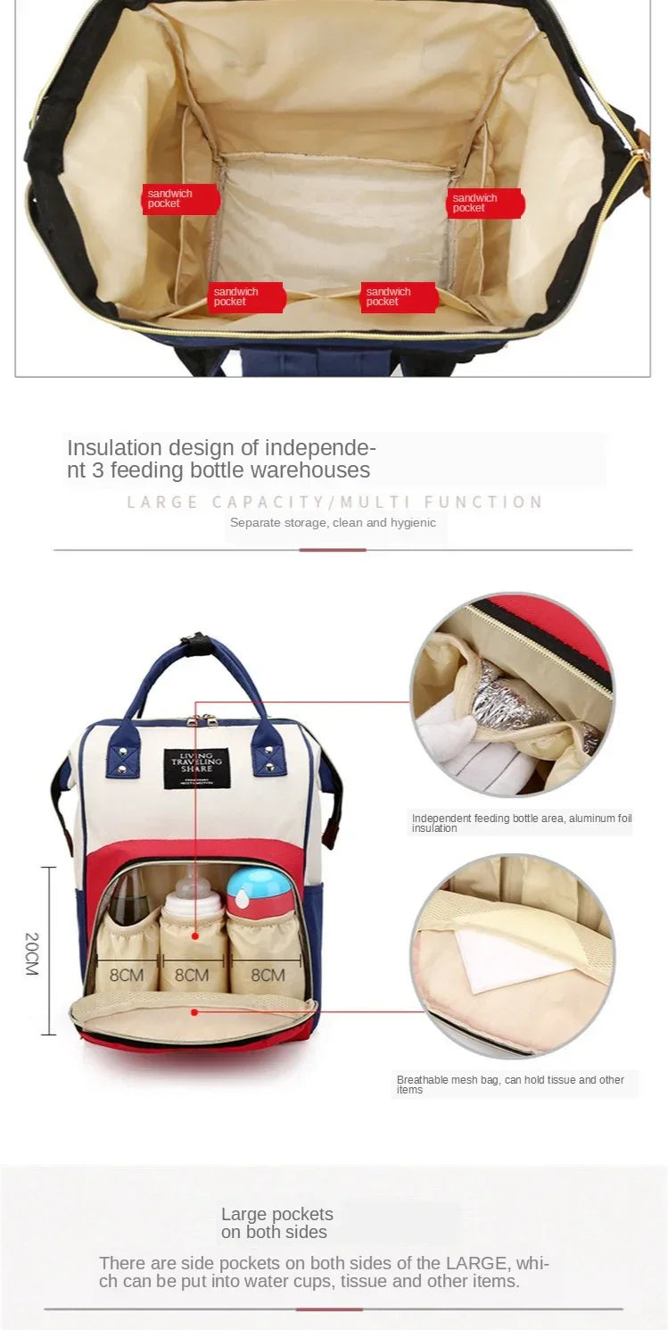Diaper Bag Backpack Large Capacity Bag - Empire P.E