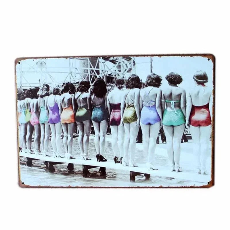 Europe Beauties Poster Metal Iron Sign Art