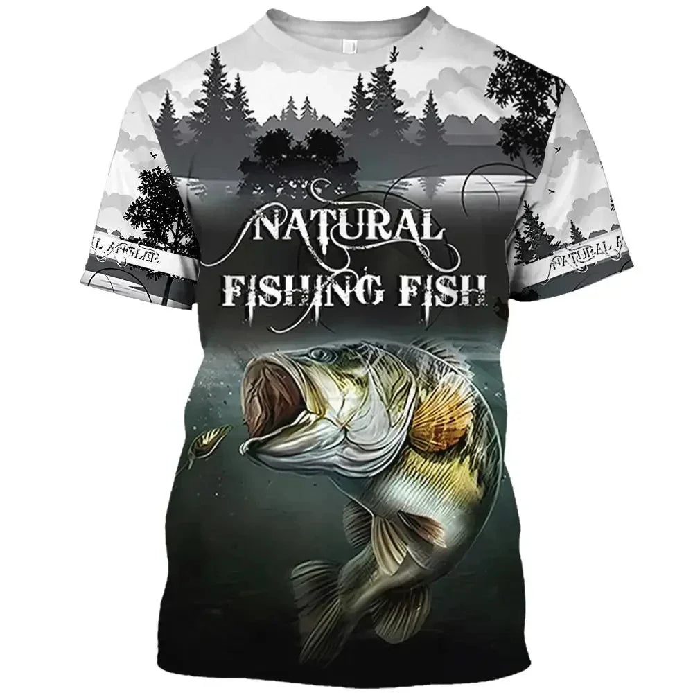 Fish Graphic Oversize Short Sleeve T-shirts - Empire P.E