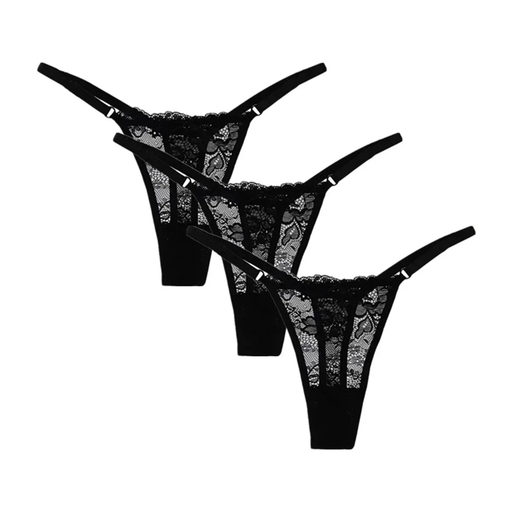 3pcs/set Adjustable Strap Mesh Thong - Empire P.E