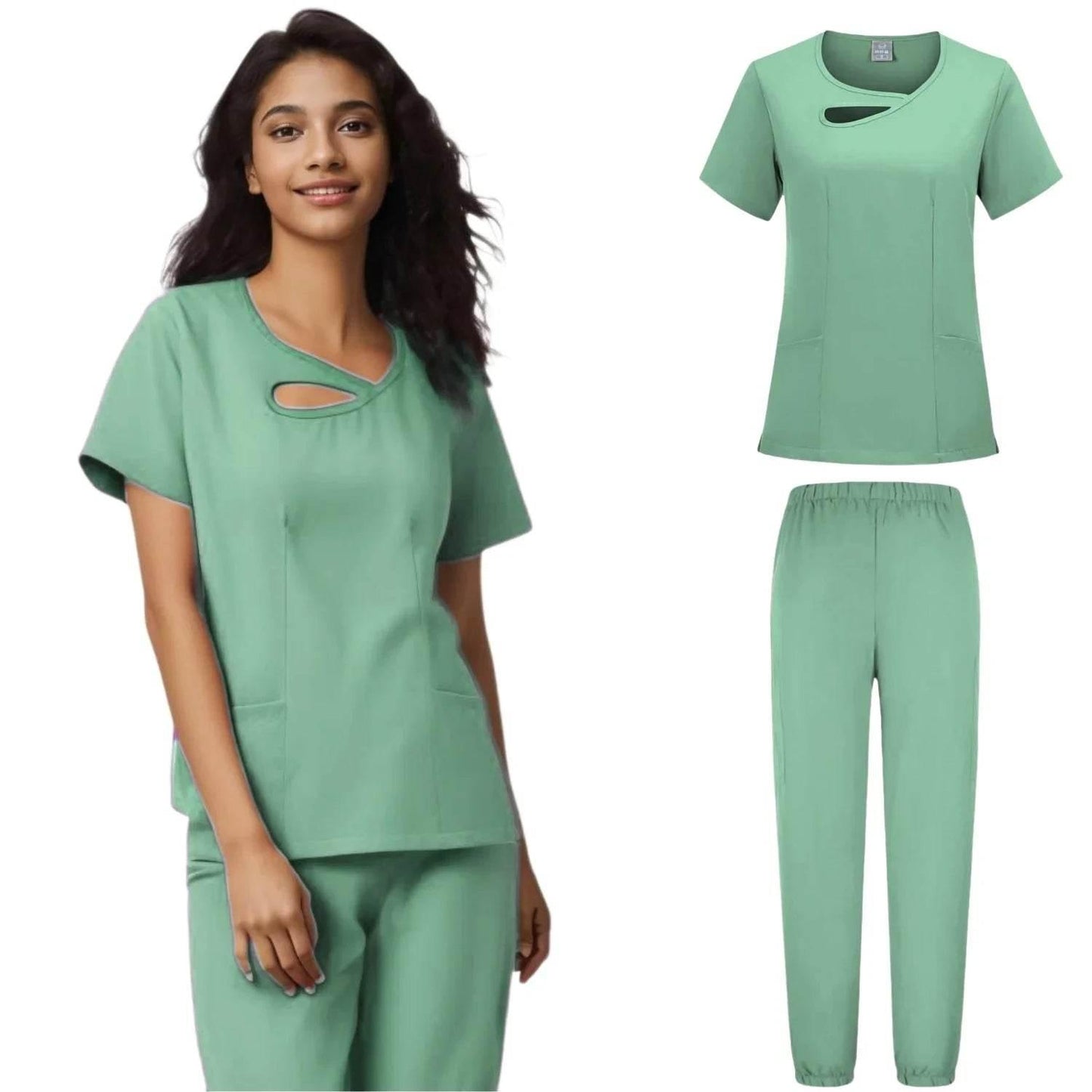 New Design Hospital Scrubs Set Nursing Spandex And Stretch Medical Uniforms Nurse Uniform Fit Scrubs Women Scrubs Sets - Empire P.E
