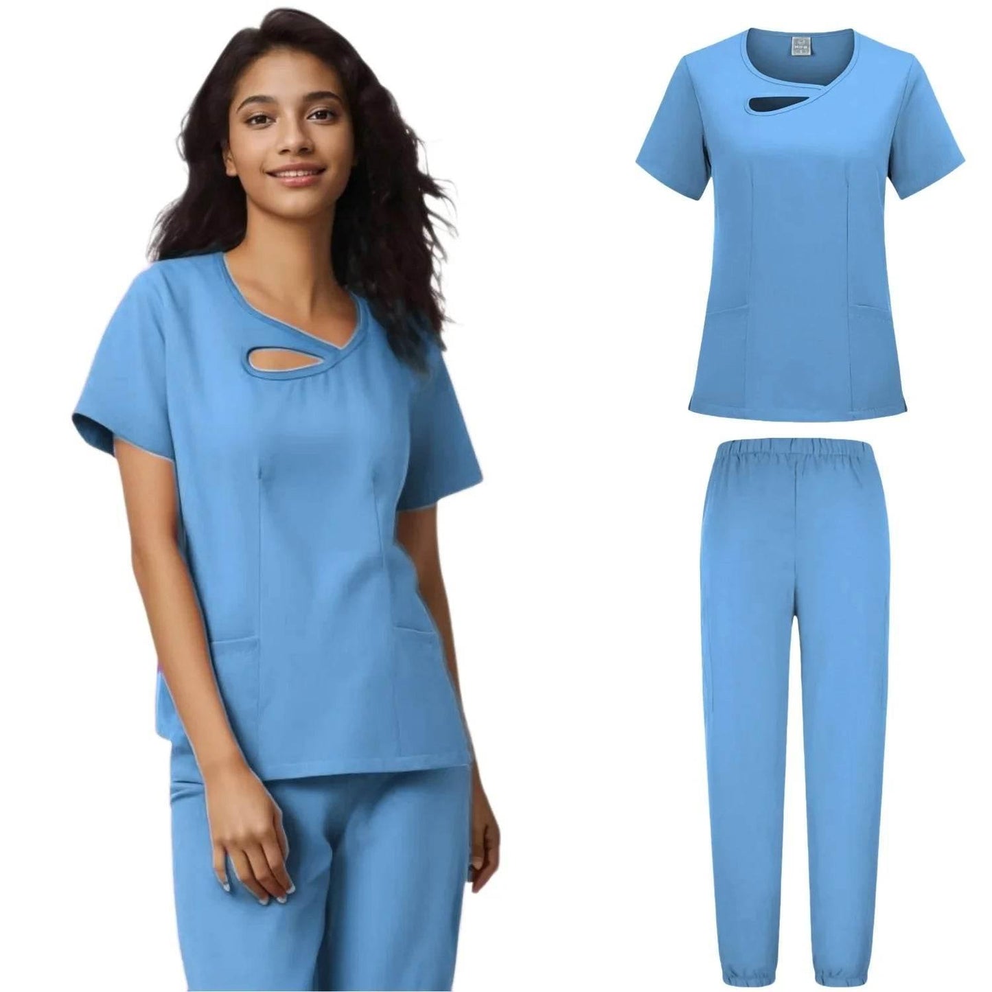 New Design Hospital Scrubs Set Nursing Spandex And Stretch Medical Uniforms Nurse Uniform Fit Scrubs Women Scrubs Sets - Empire P.E