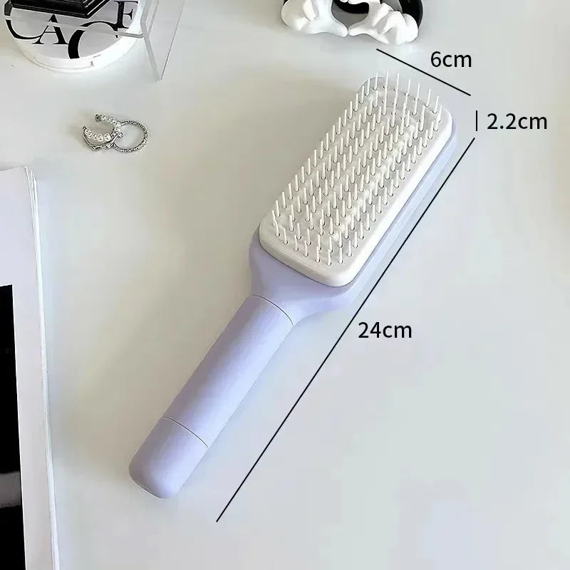 Automatic Cleaning Rotating Lifting Hair Comb