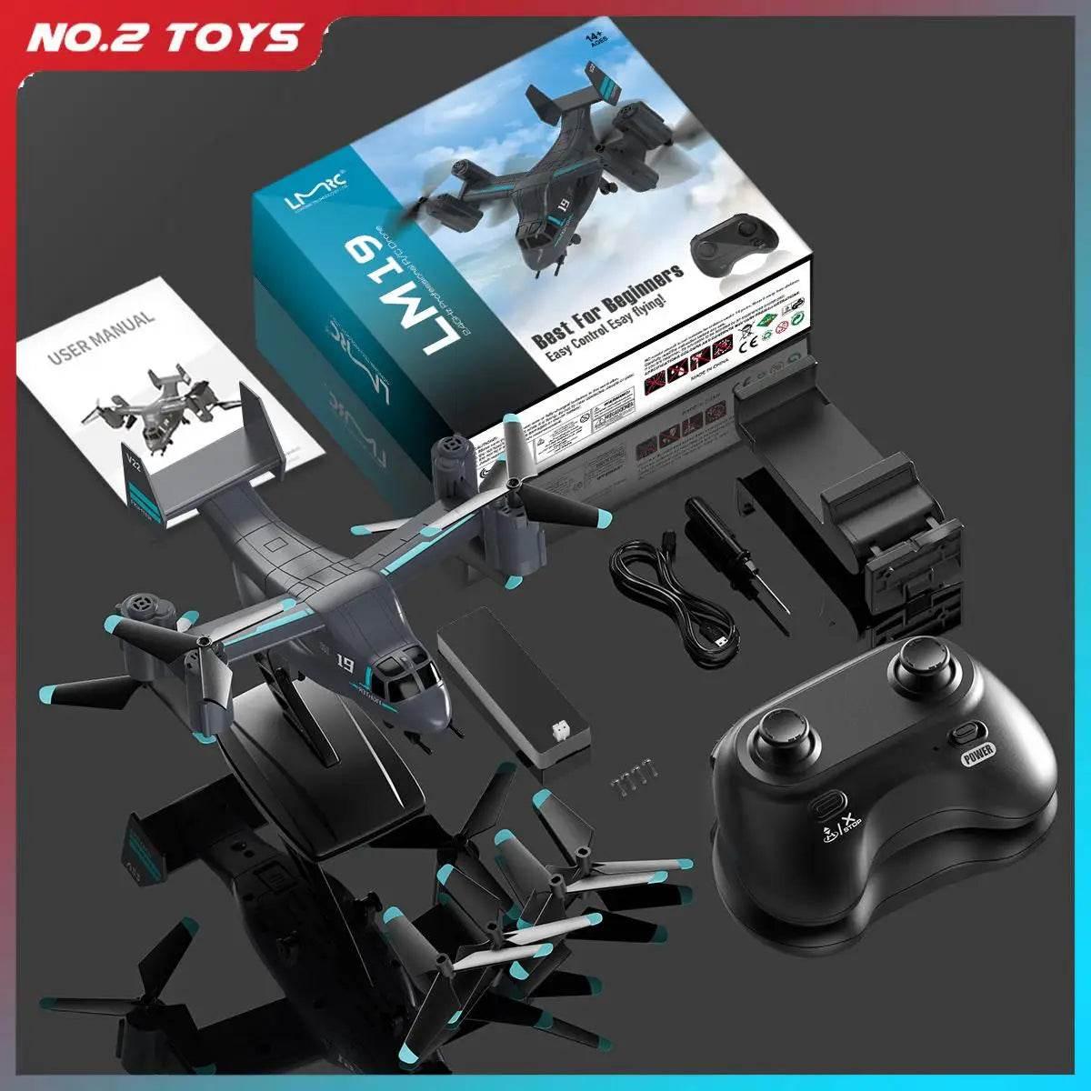 480P Remote Control Helicopter Drone Fighter Uav Land Air Mode Aircraft Brushless Motor Rc Aircraft for Children Kids Plane Toys - Empire P.E