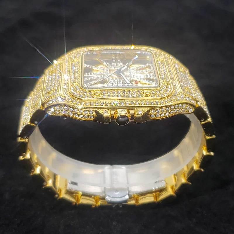 Square Full Diamond Watches For Men - Empire P.E