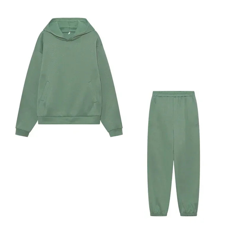 2023 Trend Casual Fashion Thickened Long-sleeved Sweater Pants Two-piece Suit