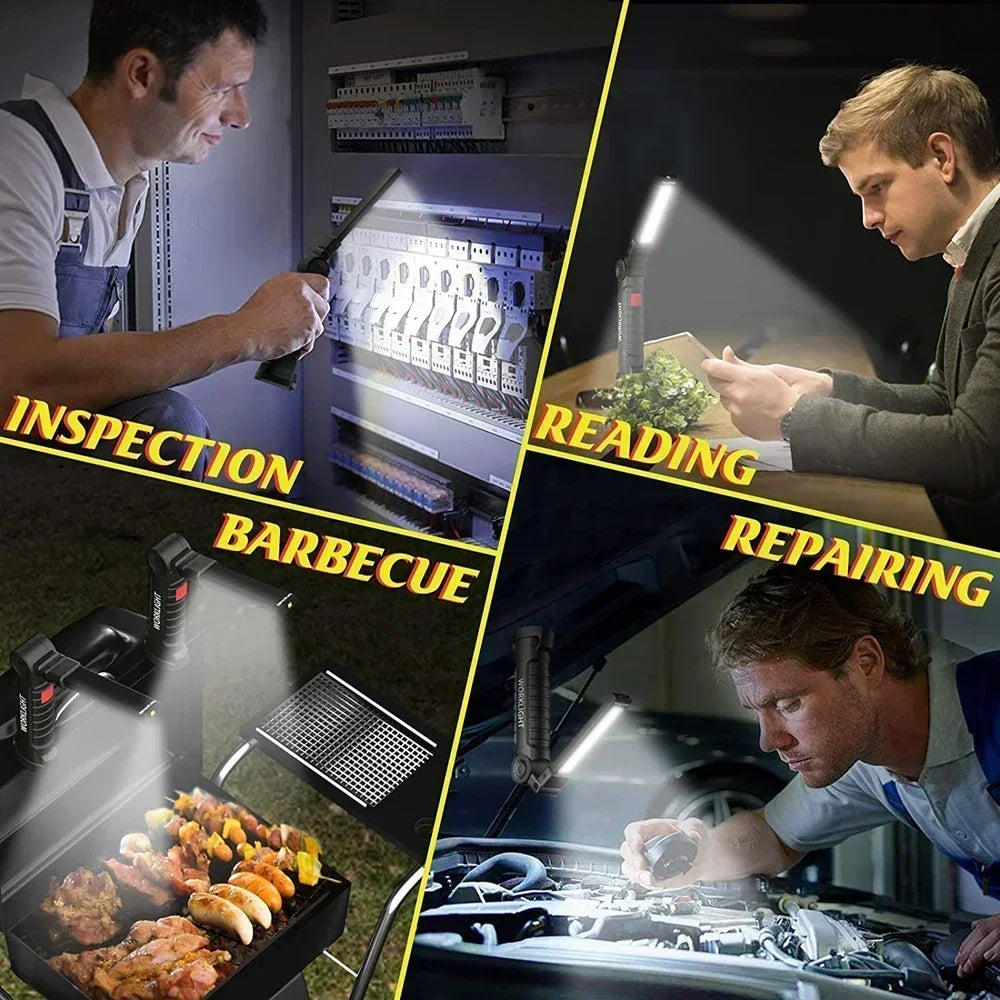 COB LED Work Light Dimmable USB Rechargeable LED Flashlight - Empire P.E