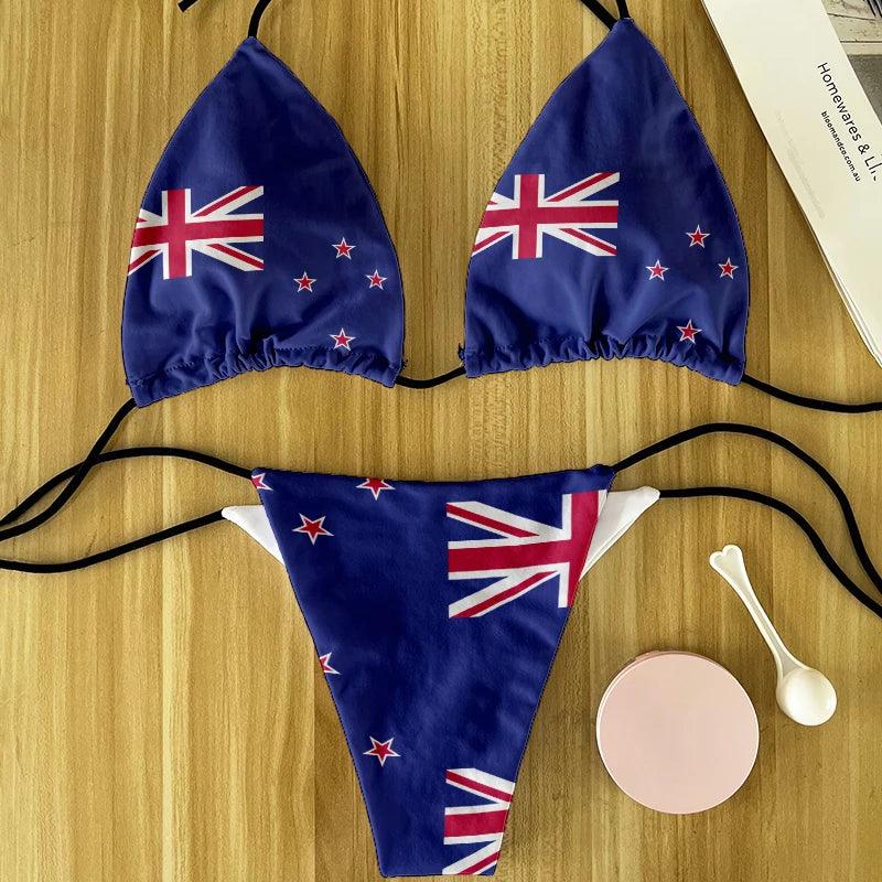 Fashion flag pattern printed swimsuit - Empire P.E