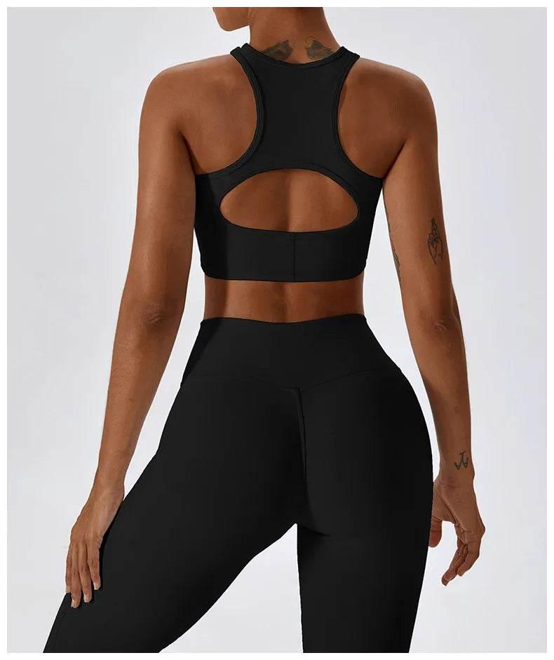 2PCS Seamless Yoga Set Gym Clothes Sportswear Yoga Suits For Women Fitness Rib Tracksuits Sports Bra Gym Leggings Sports Suits - Empire P.E