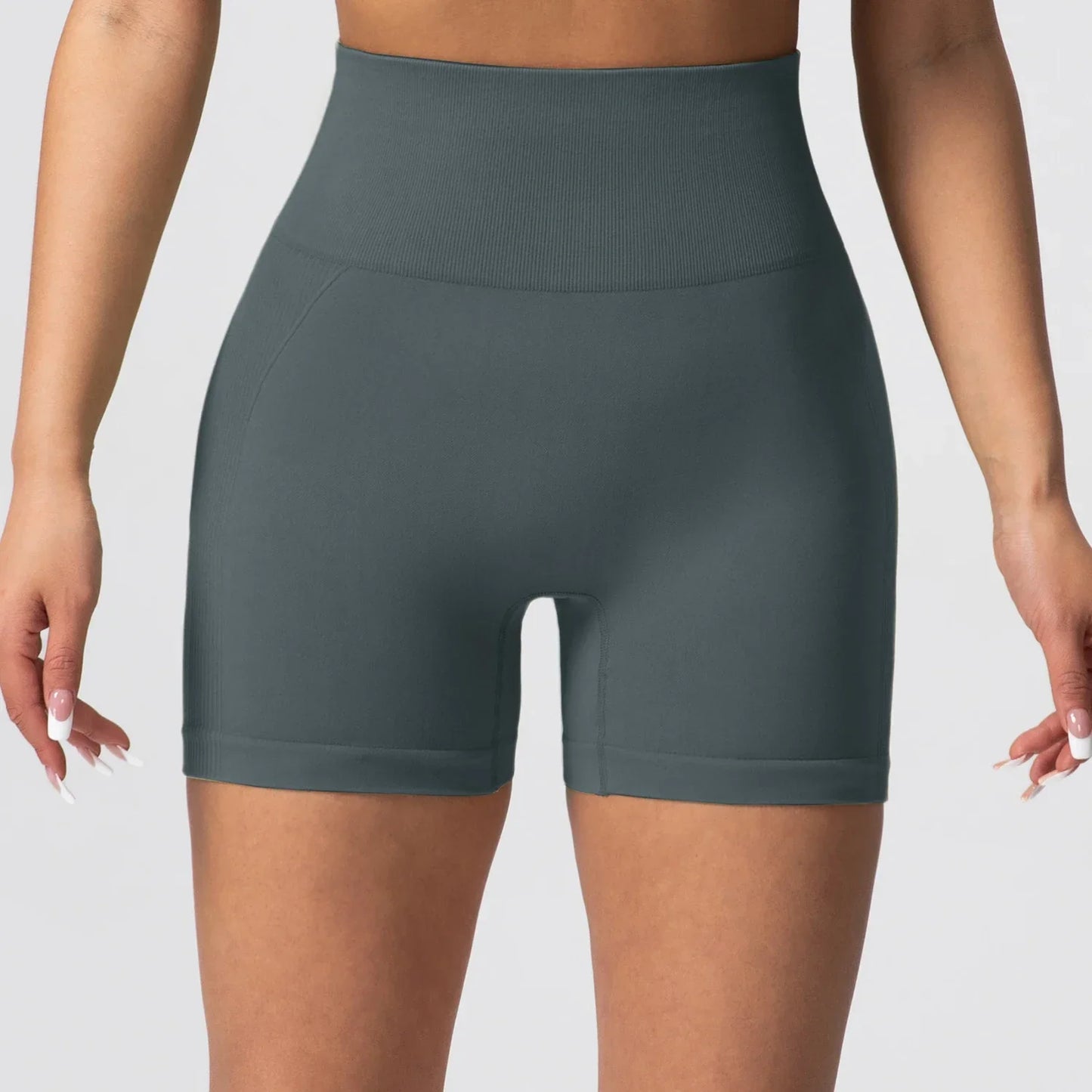 Women Fitness Shorts High Waist Workout Hip Lifting Leisure Shorts Leggings Yoga Gym Running Short Pants Sportswear - Empire P.E