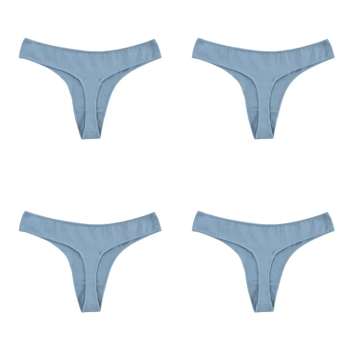 4Pcs/Set Cotton Panties Women Thongs Low Rise G-String - Empire P.E