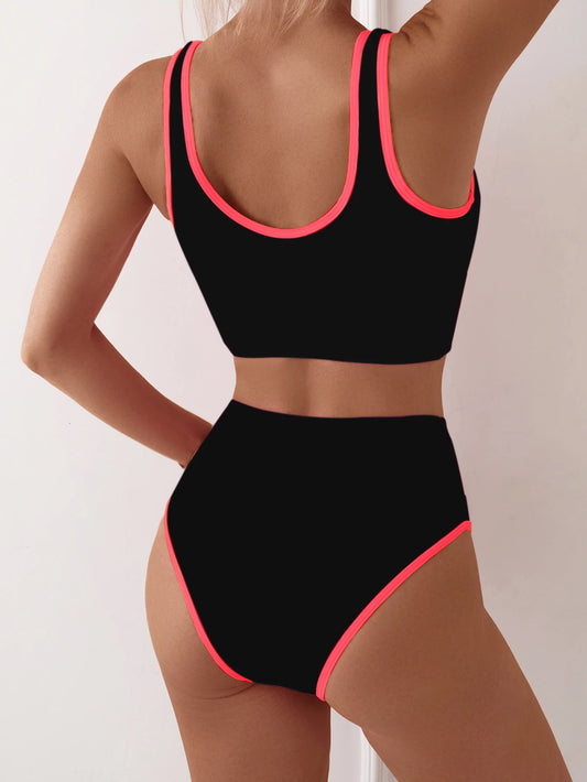 Women's Color Block Two Piece Swimsuit
