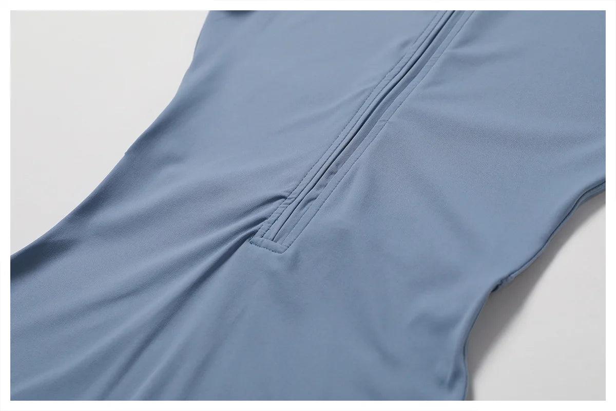 Yoga Set Women's One-Piece Suit Zipper Short Sleeve Gym Push Up Workout Clothes Fitness Short Bodysuit Sportswear Jumpsuits - Empire P.E