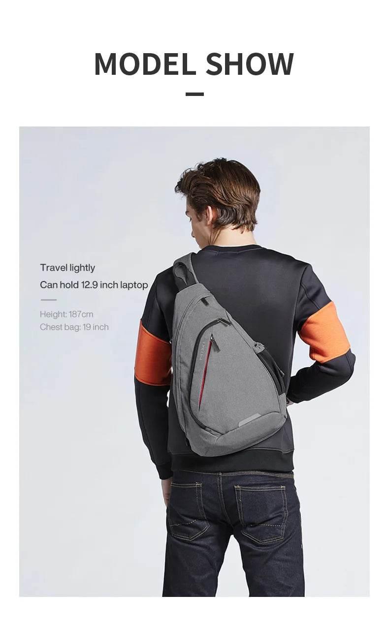 Mixi Men One Shoulder Backpack Women Sling Bag Crossbody USB Boys Cycling Sports Travel Versatile Fashion Bag Student School - Empire P.E