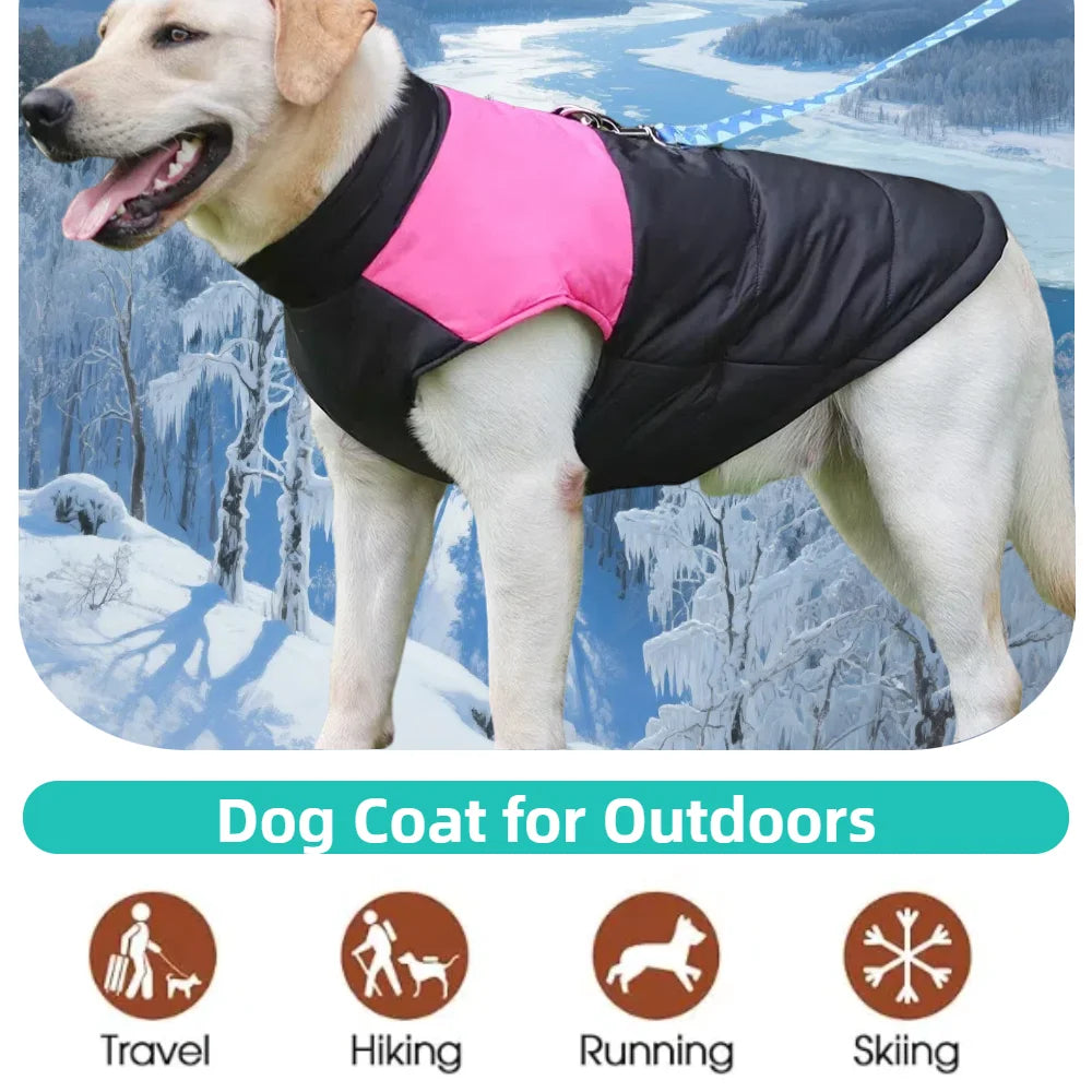 Winter Big Dog Waterproof Vest Jacket