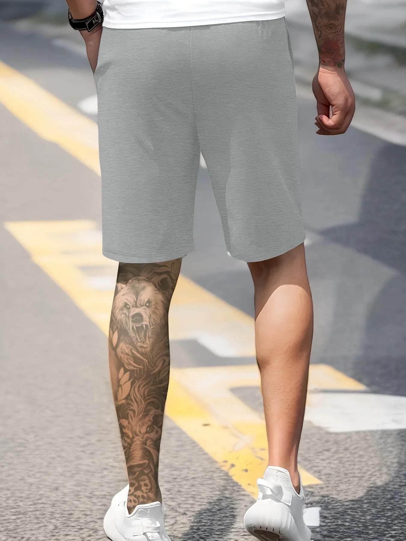 American Flag Print Men's Loose Large Drawstring Casual Minimalist Shorts Man Pants Casual Shorts Summer New In Men Clothing Thi - Empire P.E