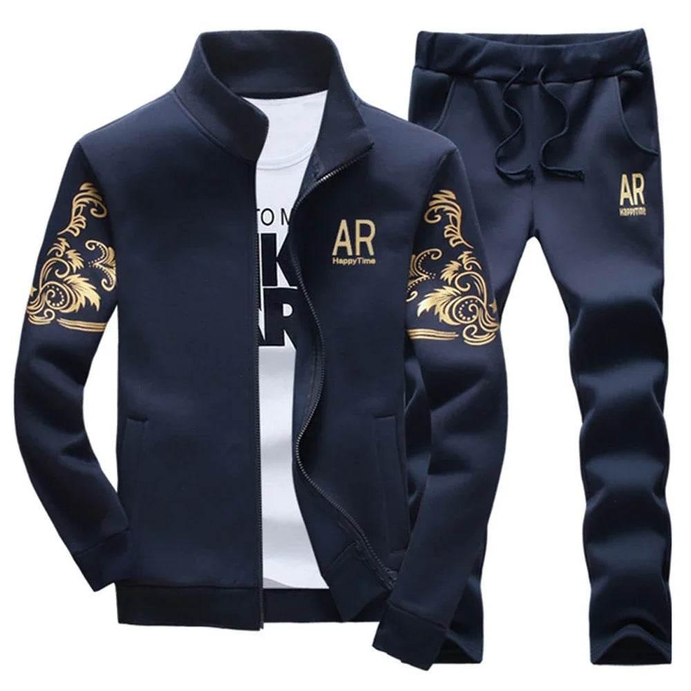 2024 New Men's Tracksuit Fleece Jacket and Sweatpants 2 Piece Set - Empire P.E