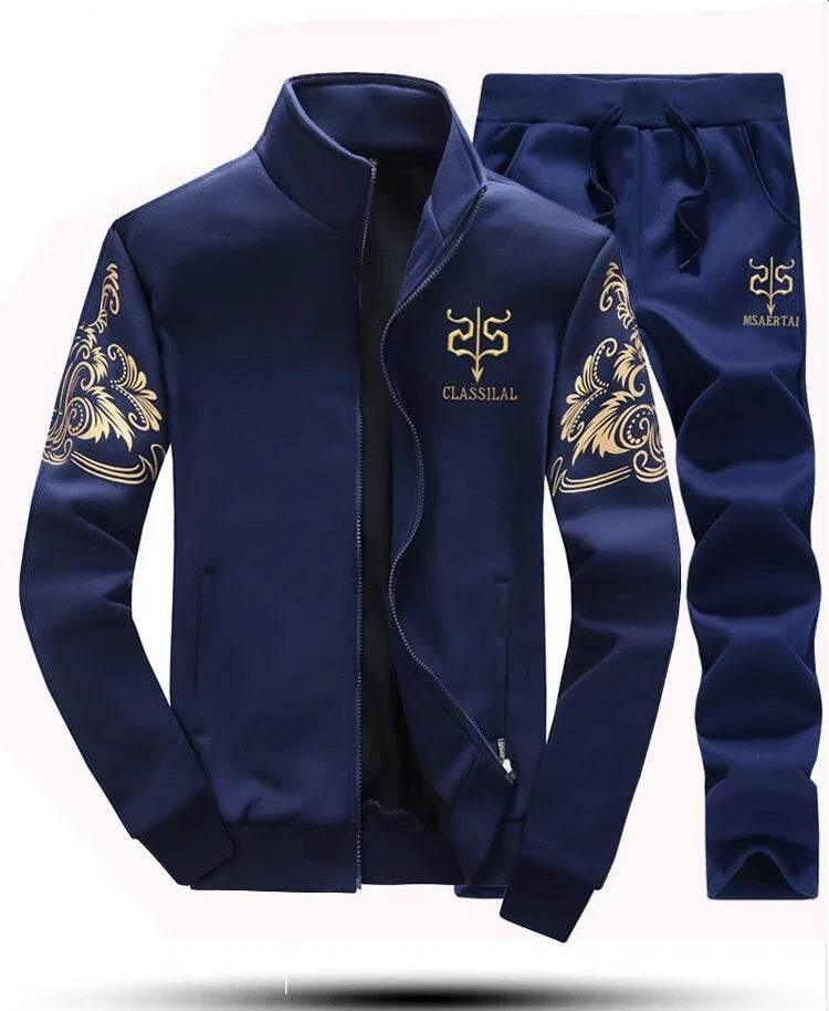 2024 New Men's Tracksuit Fleece Jacket and Sweatpants 2 Piece Set - Empire P.E