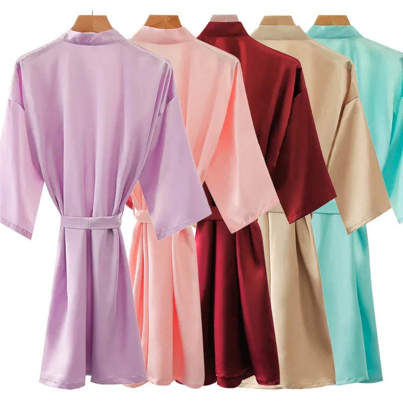 Satin Bridesmaid Bathrobe - Empire P.E