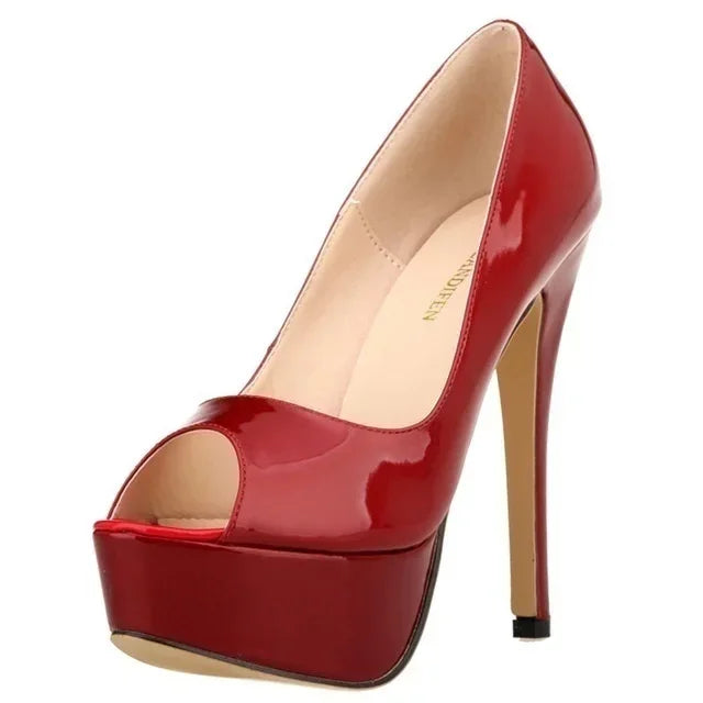 Women Pumps Sexy Platform Peep Toe 14cm - Empire P.E