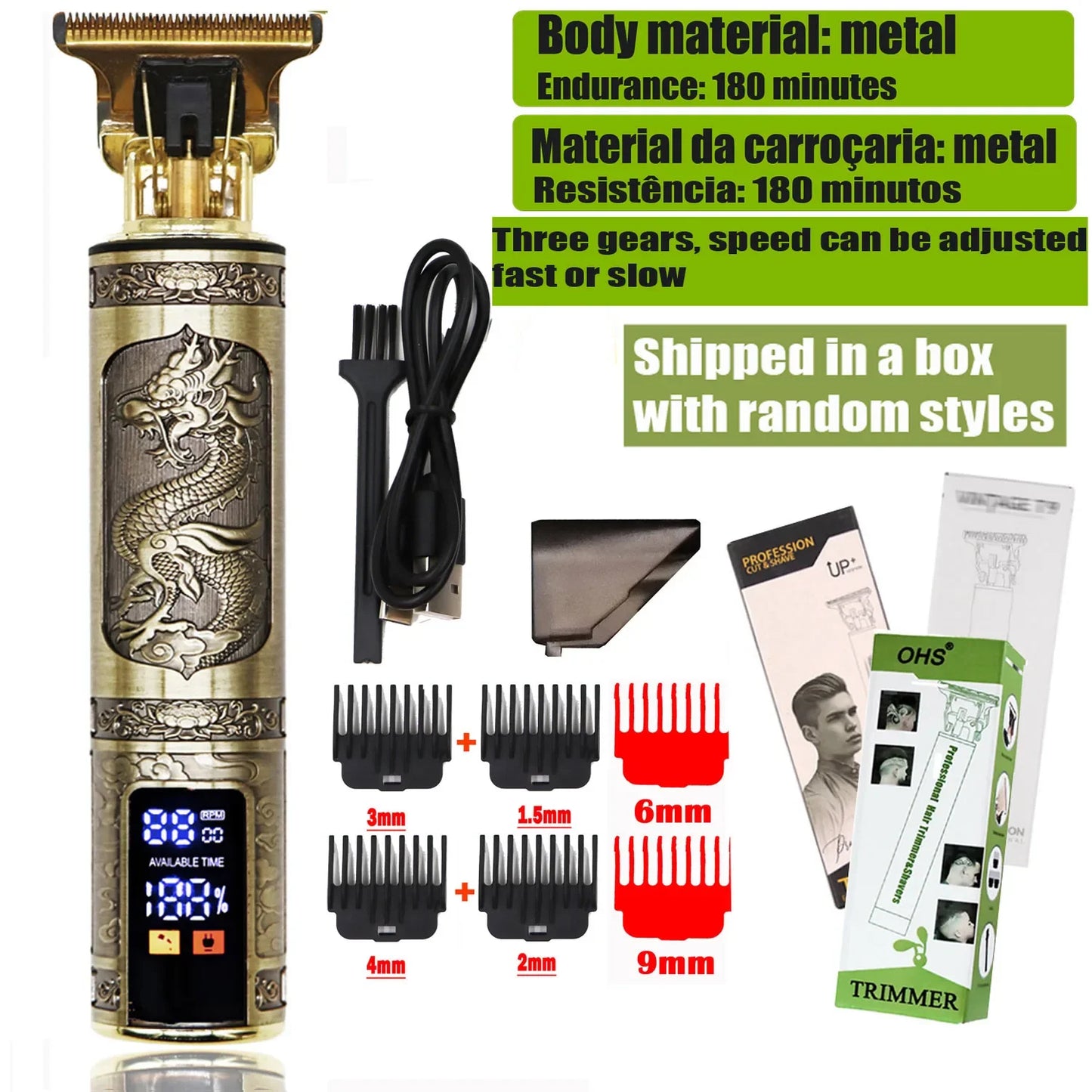 Vintage T9 Hair Clipper Beard Shaving Body Hair Trimmer Clippers - Empire P.E