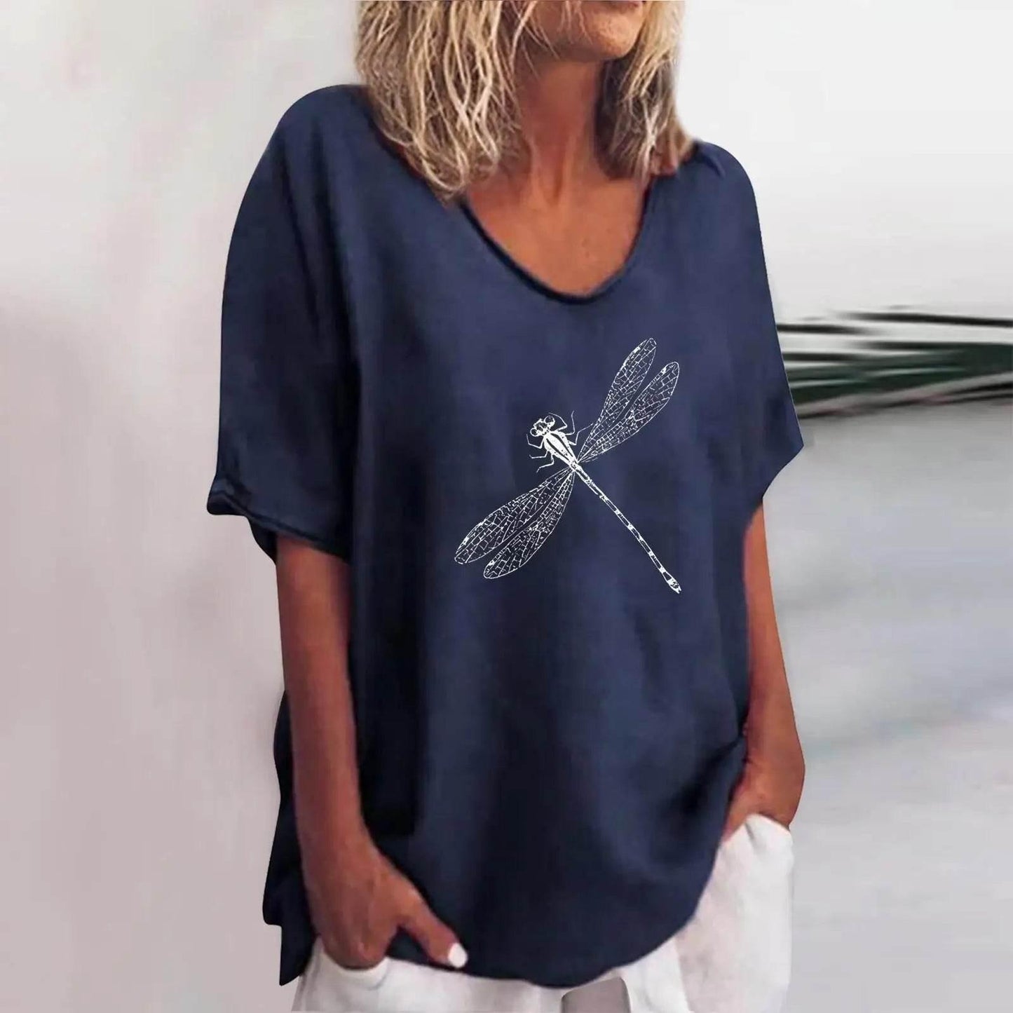 New Women'S T-Shirt Summer Short Sleeve V-Neck Top Loose Casual Female Clothing Streetwear Hip Hop Tee Harajuku T Shirt Pullover - Empire P.E