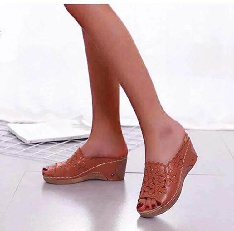 Sandals Shoes Women Summer Comfortable Women Shoe Slides Shoes Woman Wedge Walking Shoes Party Female Footwear Slippers Woman - Empire P.E