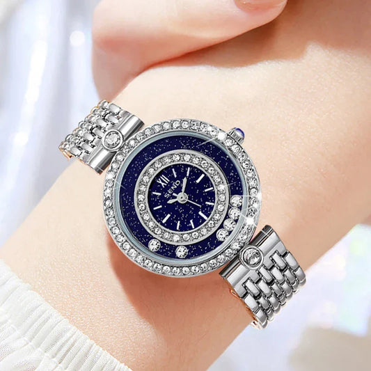Women's Silver Luxury Bracelet Wrist Watches